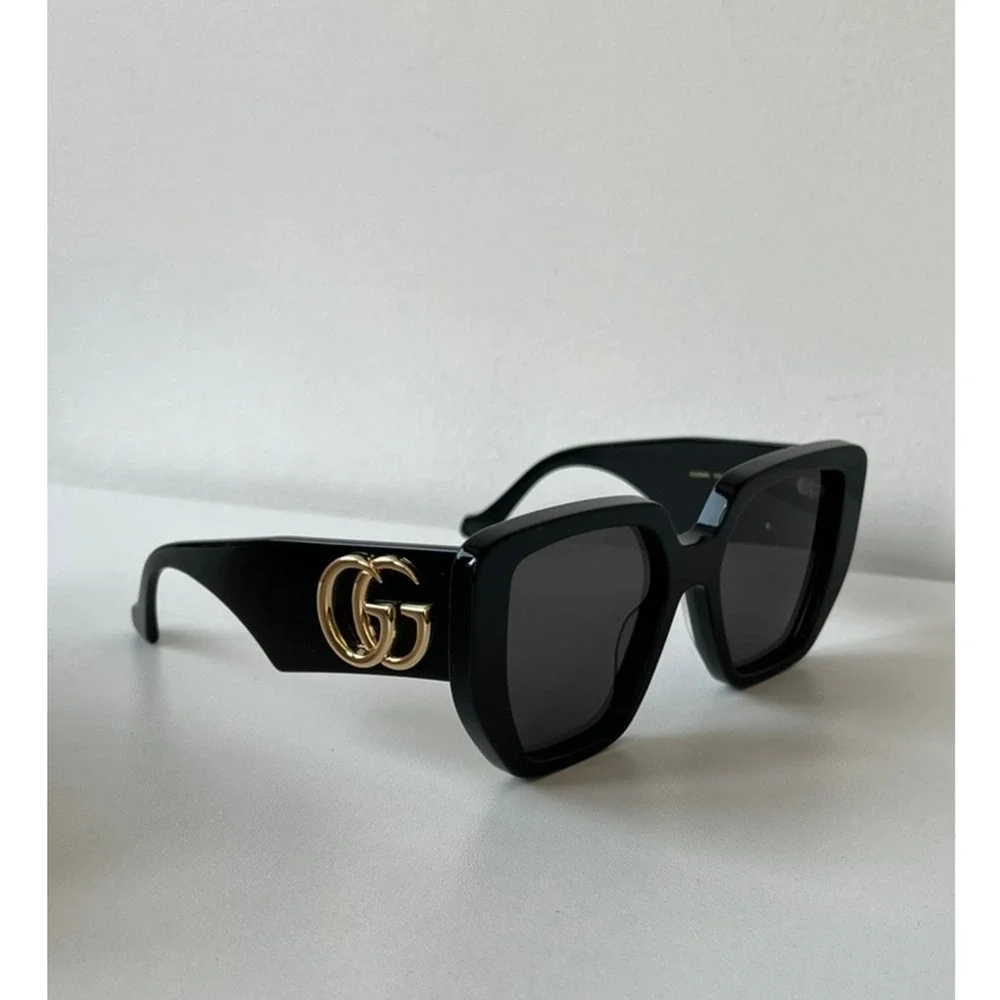 NEW Gucci GG0956S Black Marmont Oversized Sunglasses